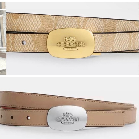 Authentic New Coach Belts w Interchangeable Buckles - Picture 1 of 12